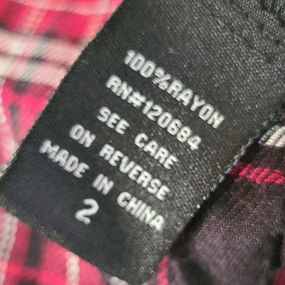 NWT Torrid Red Plaid Button Front Shirt Dress 2 - Picture 6 of 8